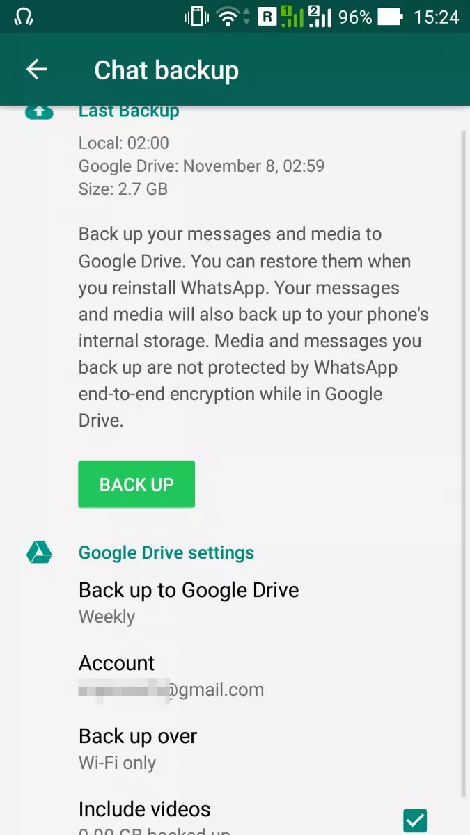 Restore history drive from chat whatsapp google How to