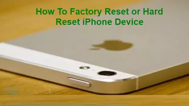 Factory reset iphones