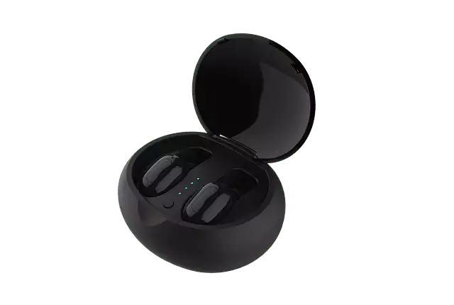 Wireless earphones can be paired with other devices using bluetooth.