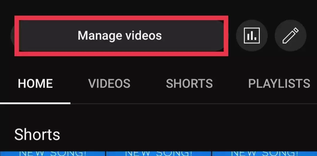 click on manage videos